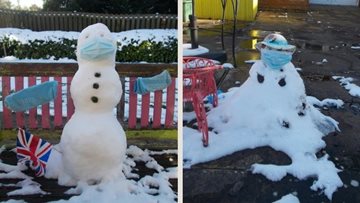 Essex care home says hello to their newest snowman Residents